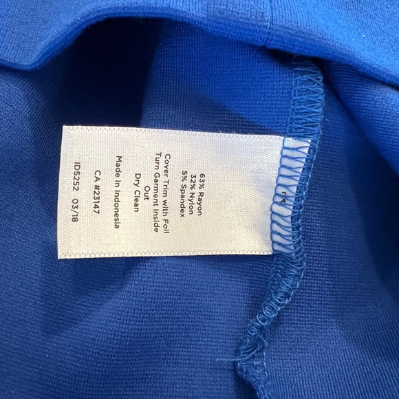 🎉Host Pick🎉Talbots Royal Blue Dress w/Decorative Pearl Neckline Size 16 - Picture 12 of 13